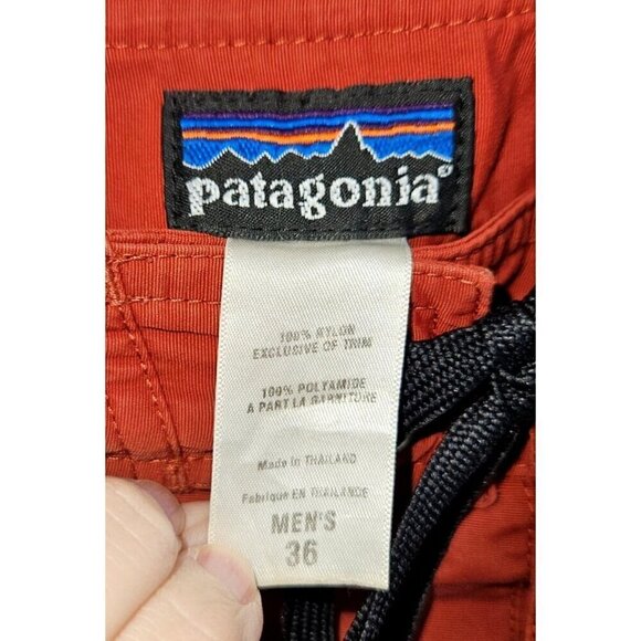 Patagonia Wavefarer Board Shorts Mens Sz 36 Orange Zip Pocket Swim Trunks Surf - Picture 9 of 12